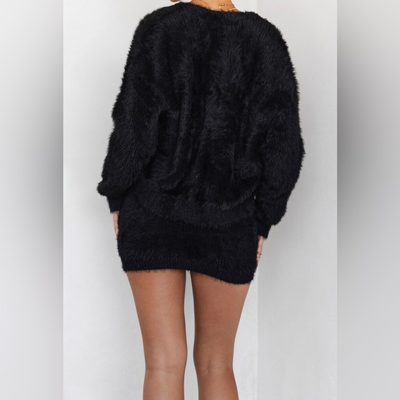 Mistress rocks black fluffy soft knit cardigan - Picture 11 of 12